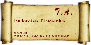 Turkovics Alexandra névjegykártya